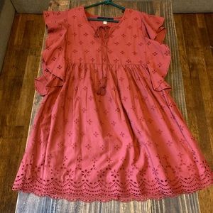 Orange babydoll dress